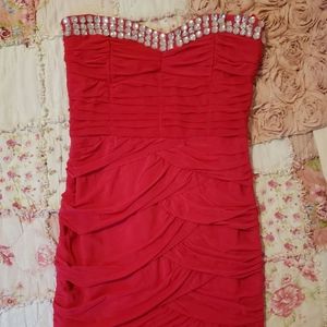 Strapless pink cocktail dress size large